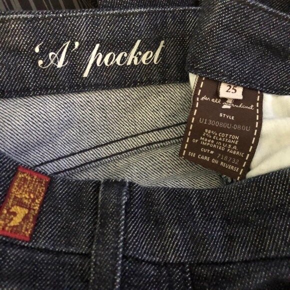 7FAMK sz 25 'A' Pocket Boot Cut Jeans - Picture 7 of 10